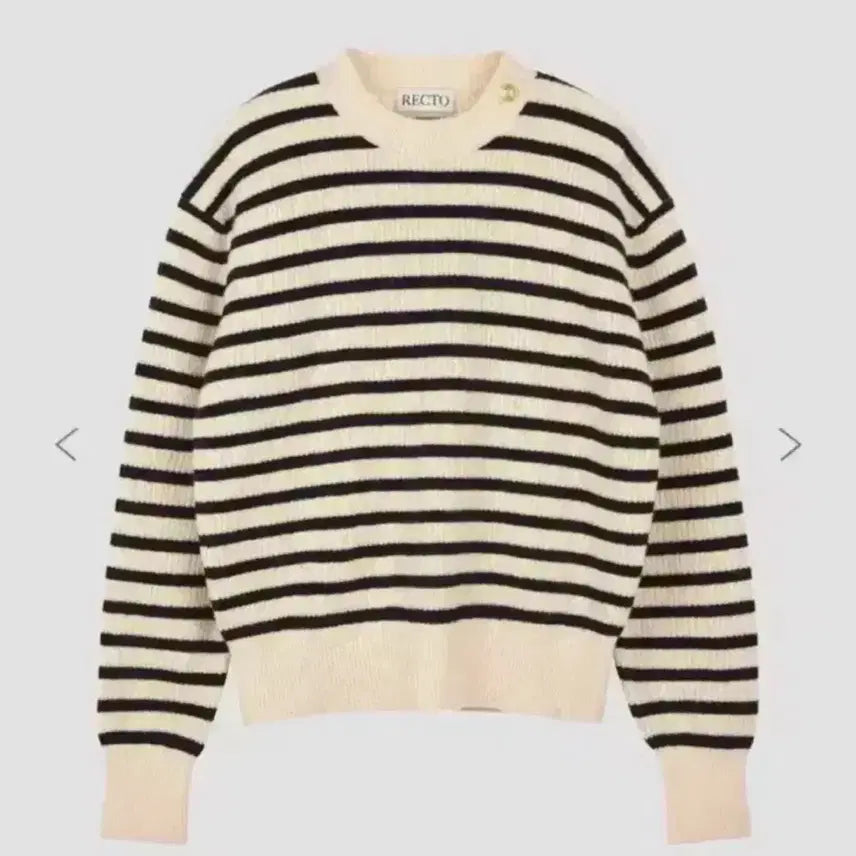 [BUNJANG] RECTO French Stripe Knit Oatmeal / [L] 렉토 23fw 프렌치 스트라이프 니트 오트밀