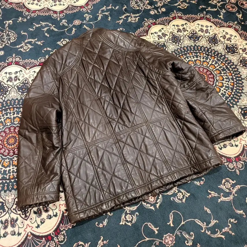 [BUNJANG] DAKS Quilted Lambskin Leather Jacket (Size 105) / DAKS 닥스 양가죽 퀄팅 자켓 (105)