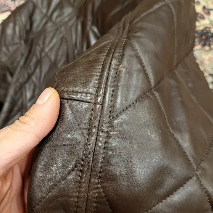 [BUNJANG] DAKS Quilted Lambskin Leather Jacket (Size 105) / DAKS 닥스 양가죽 퀄팅 자켓 (105)