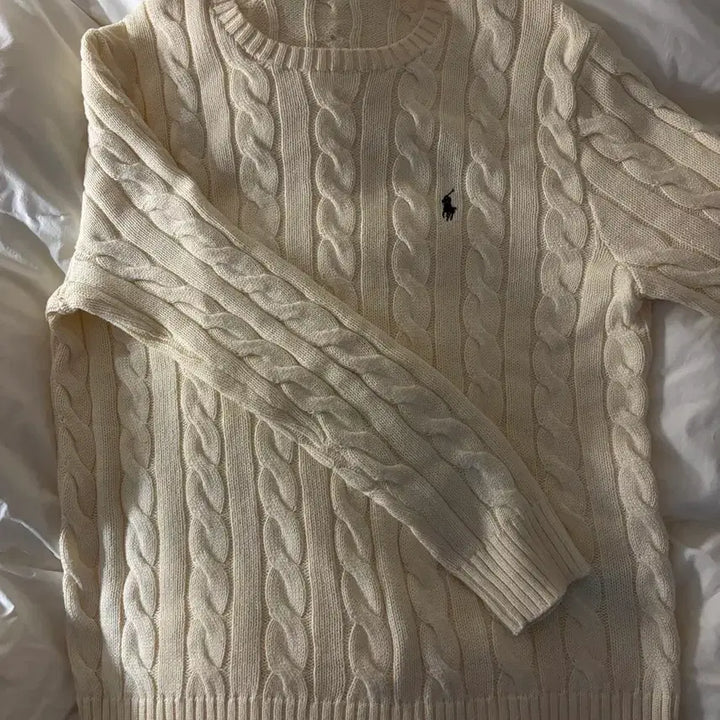 [BUNJANG] Polo Cable Knit Sweater / 폴로 꽈배기 니트