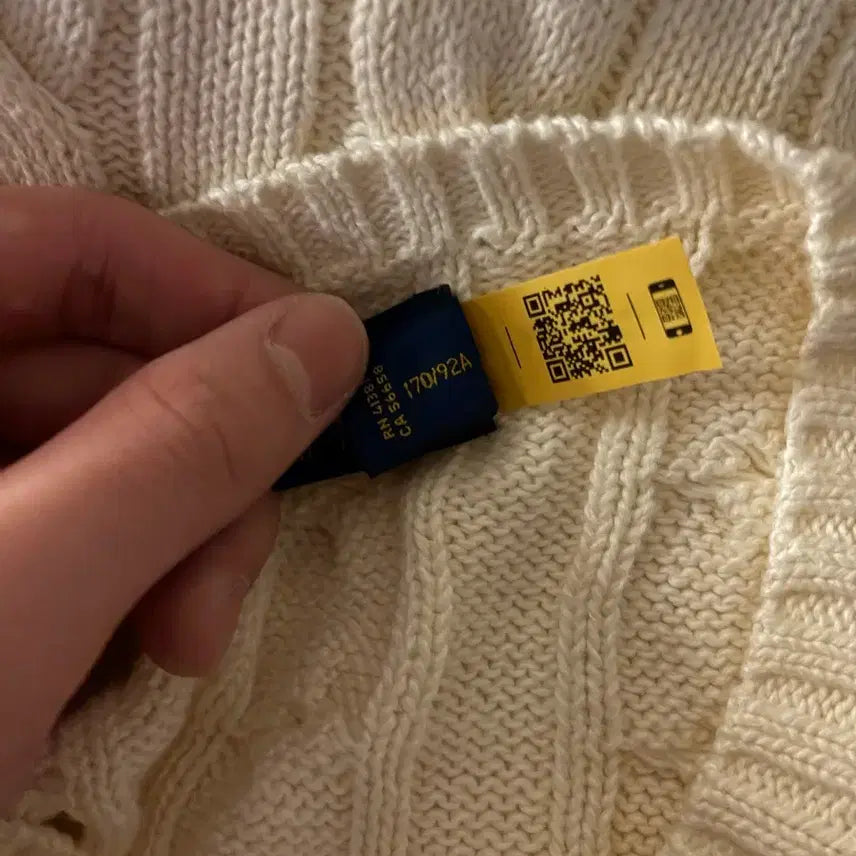 [BUNJANG] Polo Cable Knit Sweater / 폴로 꽈배기 니트