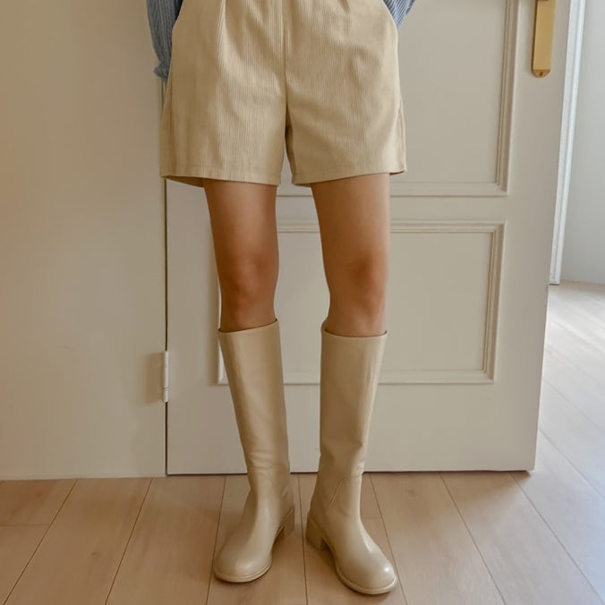 [BUNJANG] Ivory Long Boots (Size 235) / 새상품 아이보리 롱부츠 235사이즈 판매