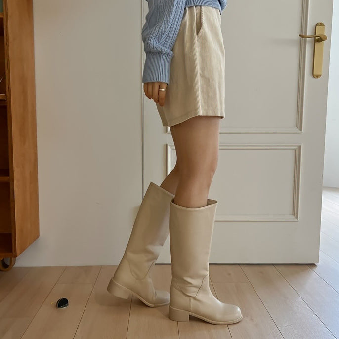 [BUNJANG] Ivory Long Boots (Size 235) / 새상품 아이보리 롱부츠 235사이즈 판매
