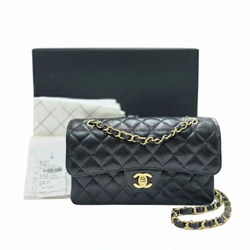 [BUNJANG] Chanel Classic Small Flap Bag / [25년/풀세트/신세계구매] 샤넬 클래식 캐비어 스몰 플랩백 A01113