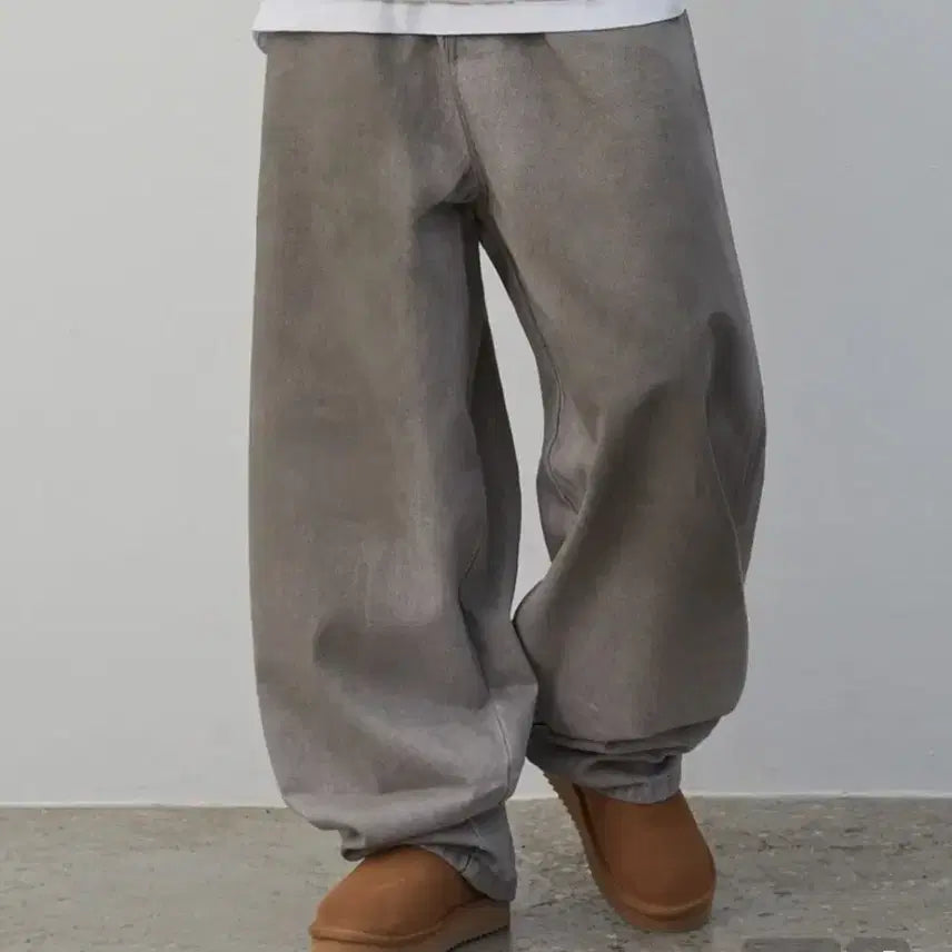 [BUNJANG] Urbanstaf Oil Washed Denim Pants (Dirty Gray) / 어반스터프 오일 워시드 데님 팬츠 (더티 그레이)