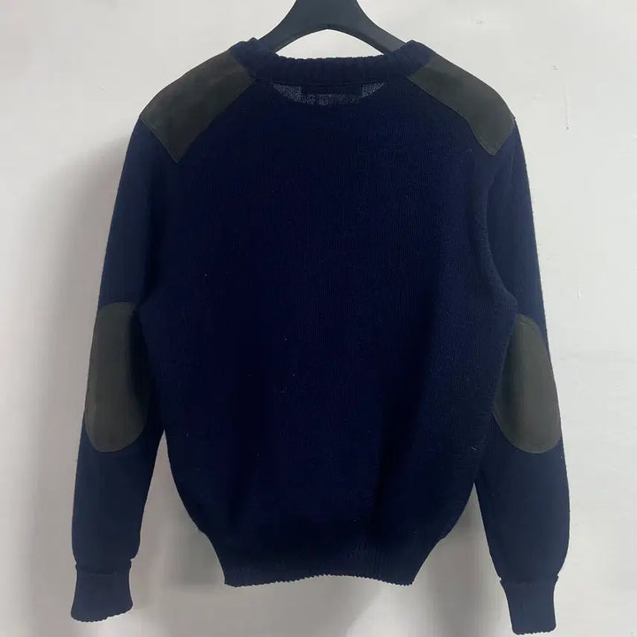 [BUNJANG] Burberry Commando Leather Wool Round Knit / 버버리 코만도 레더 울 라운드 니트 (on.582)