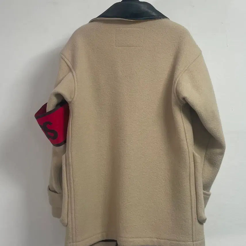 [BUNJANG] Vivienne Westwood x Gloverall Leather Collar Wool Duffel Coat / 비비안웨스트우드 x 글로버올 레더 카라 울 더플 코트 (on.487)