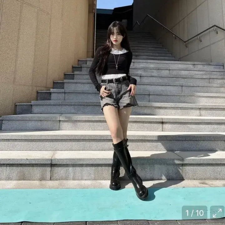 [BUNJANG] Fancy Club Denim Shorts Size S (44-55) / 성수동 팝업스토어 팬시클럽  데님 숏 팬츠 1싸이스s 44-55