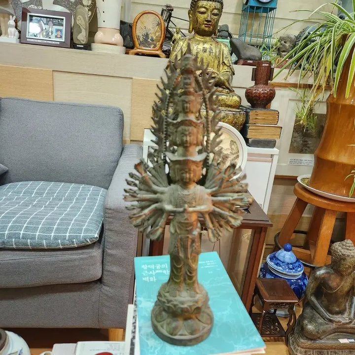 [BUNJANG] Bronze Avalokiteshvara Bodhisattva Statue / 천수관음보살 동 불상