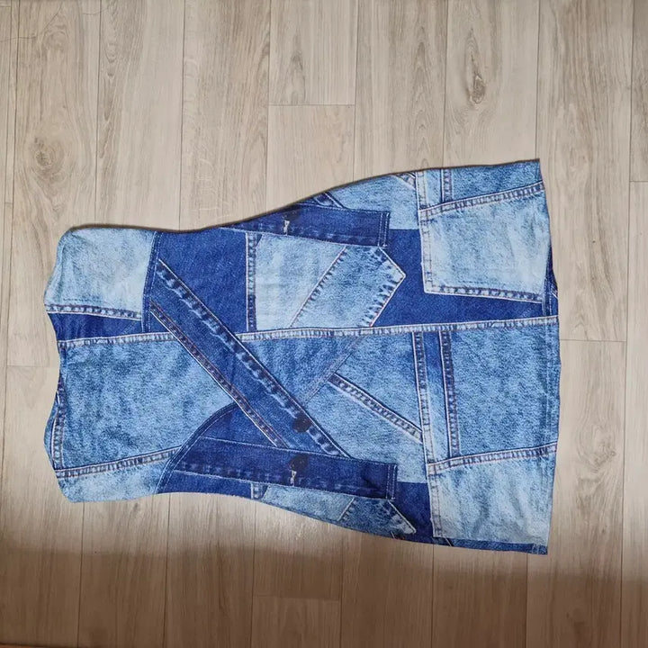 [BUNJANG] Patchwork Denim Mini Skirt / 패치워크 데님 미니 스커트S