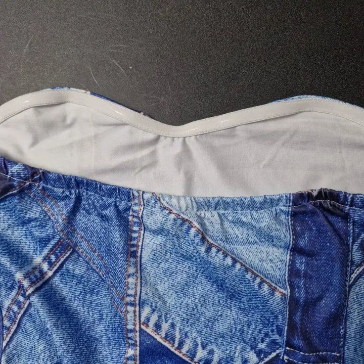 [BUNJANG] Patchwork Denim Mini Skirt / 패치워크 데님 미니 스커트S