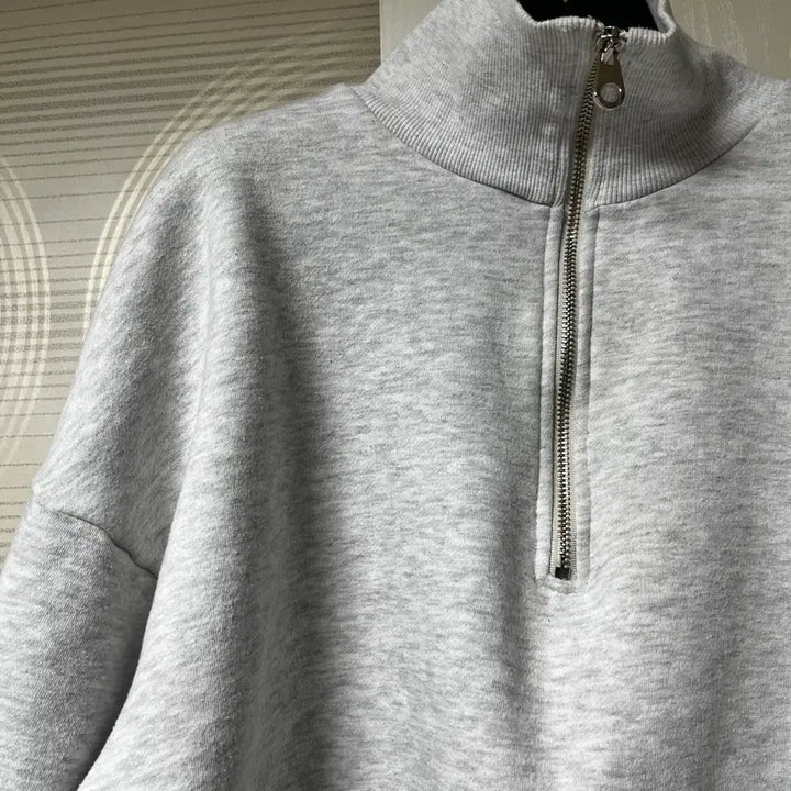 [BUNJANG] Basic Fleece Half-Zip Sweatshirt and Jogger Pants Training Set / 양기모반집업맨투맨 양기모조거팬츠 트레이닝