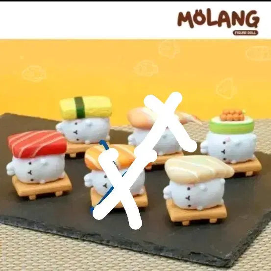 [BUNJANG] Molang Sushi Figure Set / 몰랑이 초밥 피규어 세트