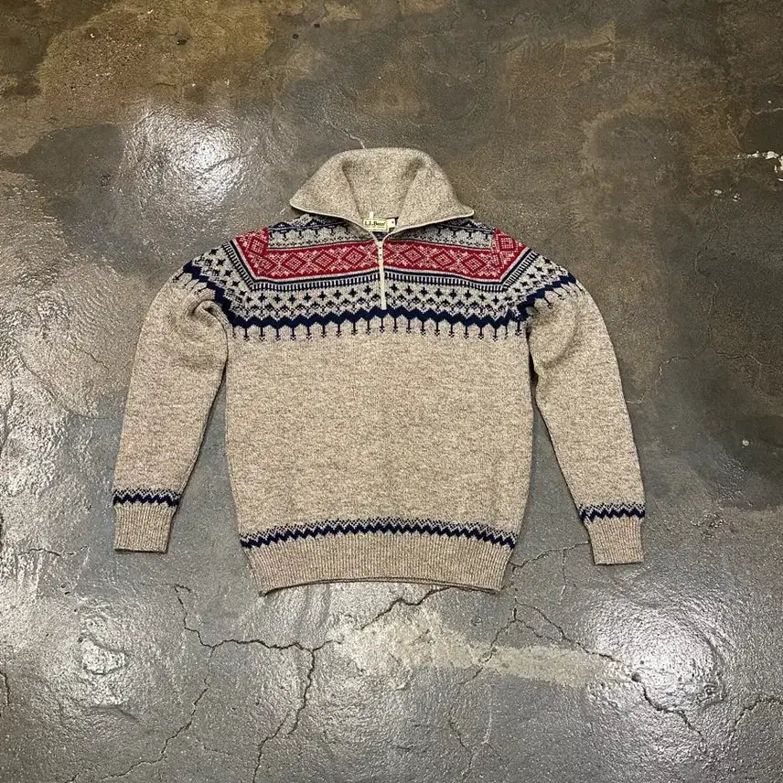 [BUNJANG] L.L.Bean Nordic Knit Half-Zip Sweater / L.L.Bean 노르딕 니트 하프집업 M