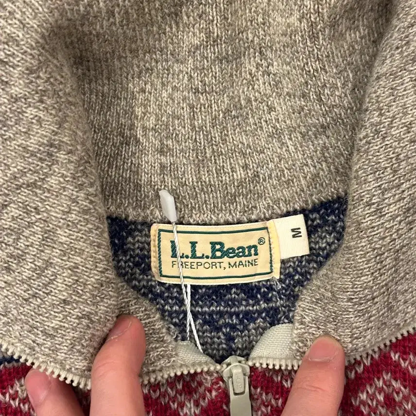 [BUNJANG] L.L.Bean Nordic Knit Half-Zip Sweater / L.L.Bean 노르딕 니트 하프집업 M