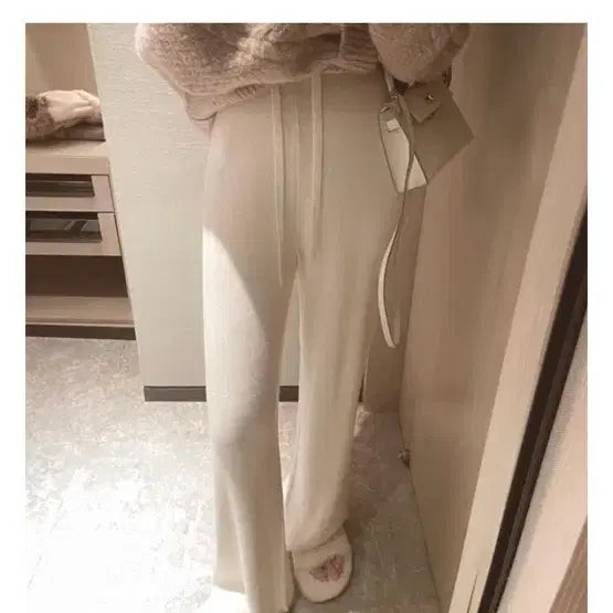 [BUNJANG] Ivory Knit Pants / 아이보리 니트 바지(가격내림)