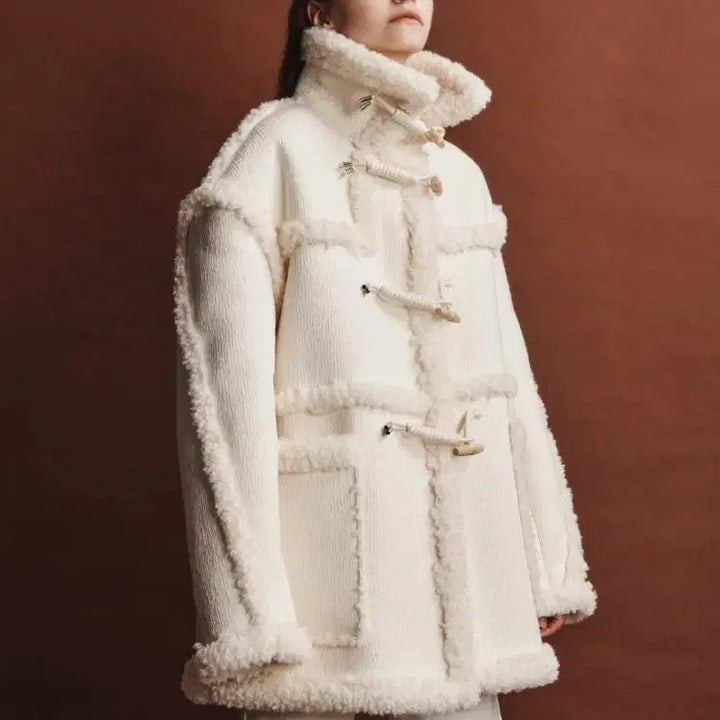 [BUNJANG] Aba Molli Wool & Fur Duffle Coat / 아바몰리 울&퍼 무스탕 떡볶이코트