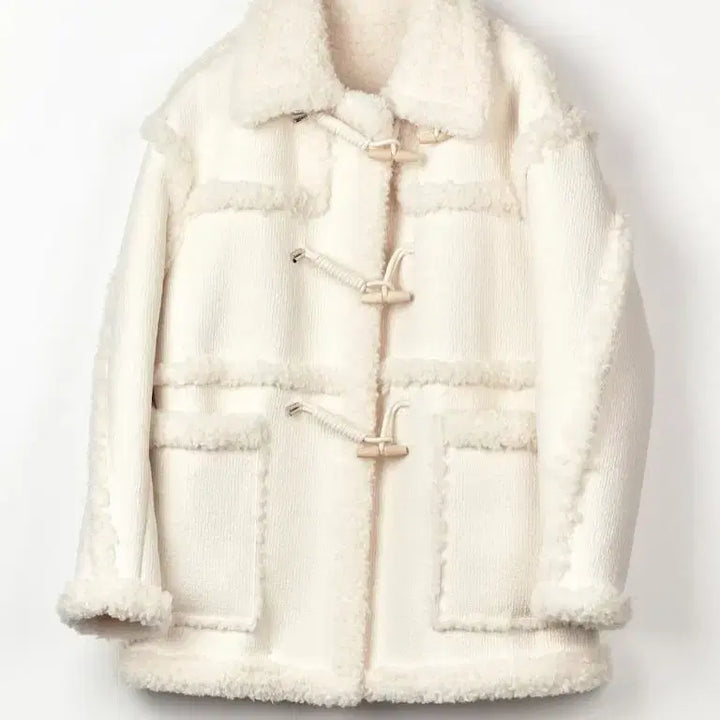 [BUNJANG] Aba Molli Wool & Fur Duffle Coat / 아바몰리 울&퍼 무스탕 떡볶이코트