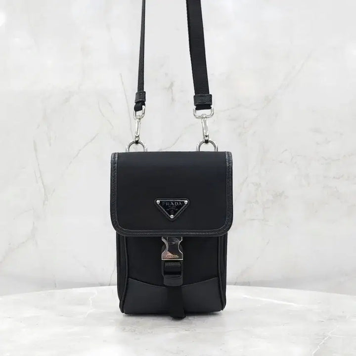 [BUNJANG] Prada Triangle Logo Nylon Phone Case Mini Crossbody Bag 2ZH109 / 프라다 삼각로고 나일론 폰케이스 미니 크로스백 2ZH109