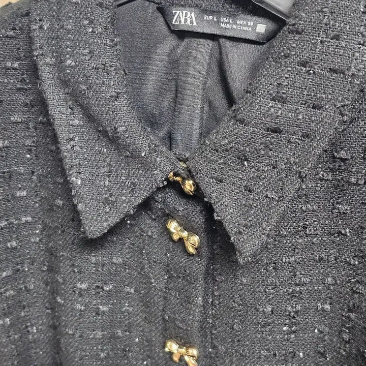 [BUNJANG] ZARA Tweed Black Dress / [무배]자라 트위드 블랙 원피스 L