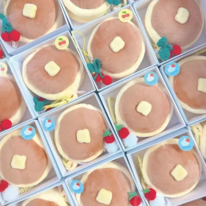 [BUNJANG] Mini Pancake Pouch Cherry Keyring / [미사용] 미니 팬케이크 파우치 체리 키링 달콤한 일러스트