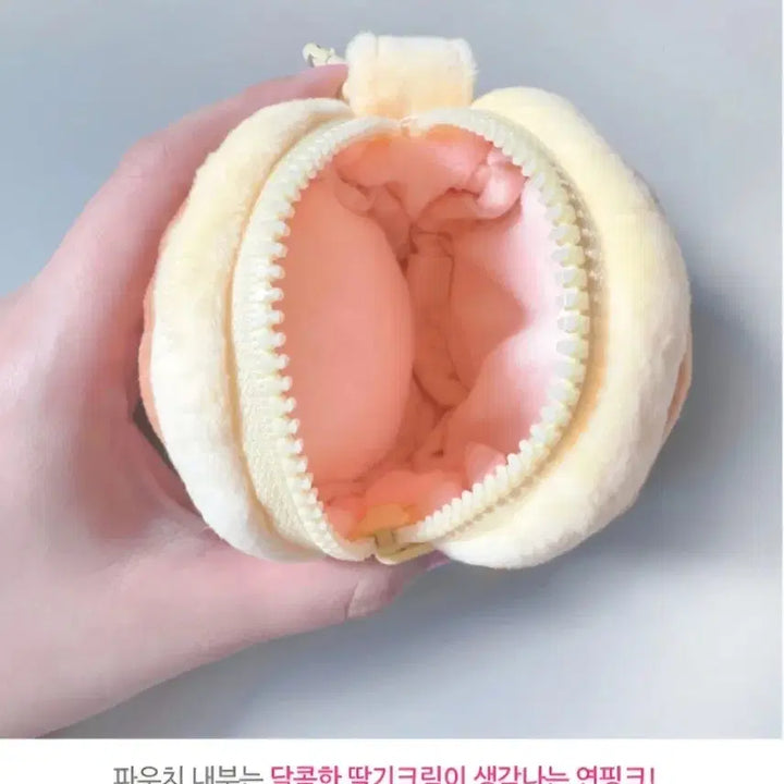 [BUNJANG] Mini Pancake Pouch Cherry Keyring / [미사용] 미니 팬케이크 파우치 체리 키링 달콤한 일러스트