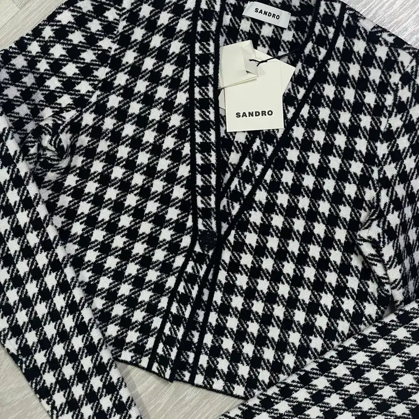 [BUNJANG] Sandro Check Cardigan / 산드로 체크 가디건