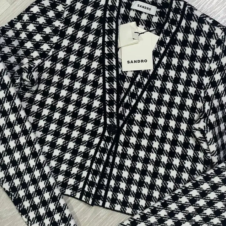 [BUNJANG] Sandro Check Cardigan / 산드로 체크 가디건