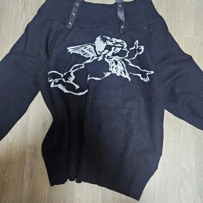 [BUNJANG] Jamie ANK Angel Pullover Off-Shoulder Knit / 제이미 에에누케 jamie ank 천사 풀오버 오프숄더 니트