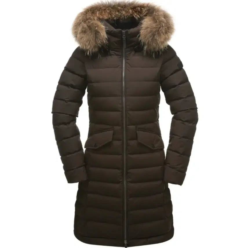 [BUNJANG] Aider Women's Long Down Jacket (Dark Brown, Size M) / (새상품)아이더 여성롱패딩 정가37만원 여자롱패딩66,95 구스다운점퍼