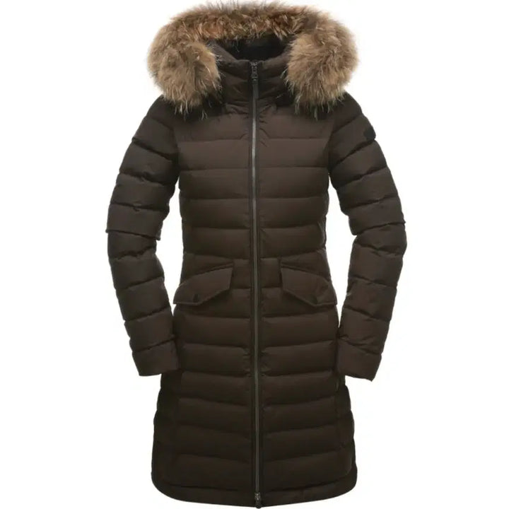 [BUNJANG] Aider Women's Long Down Jacket (Dark Brown, Size M) / (새상품)아이더 여성롱패딩 정가37만원 여자롱패딩66,95 구스다운점퍼