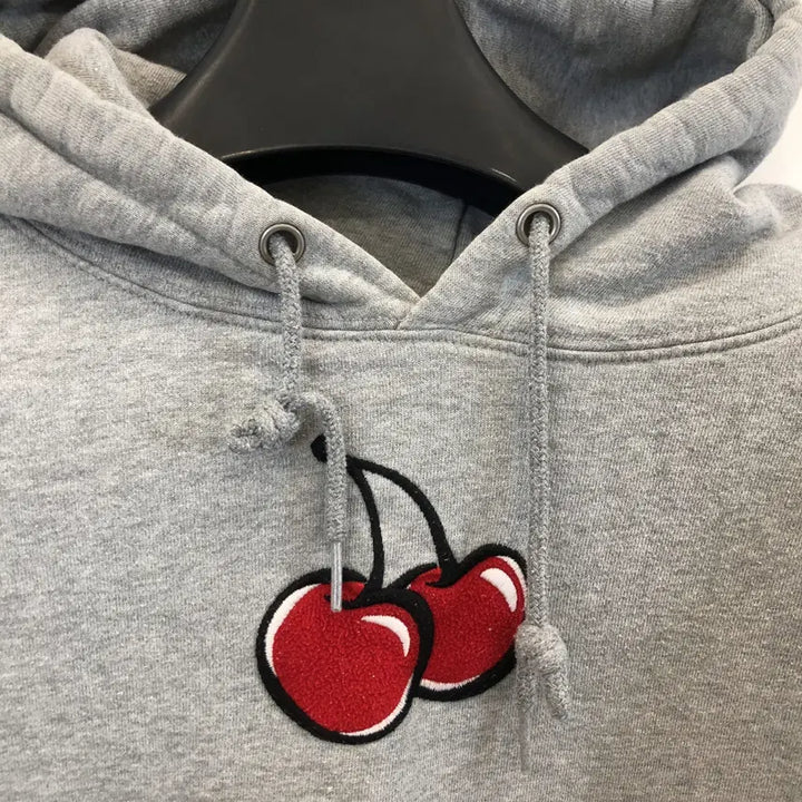 [BUNJANG] Kirsh Cherry Logo Gray Hoodie / 키르시 체리로고 그레이후드 1 FREE