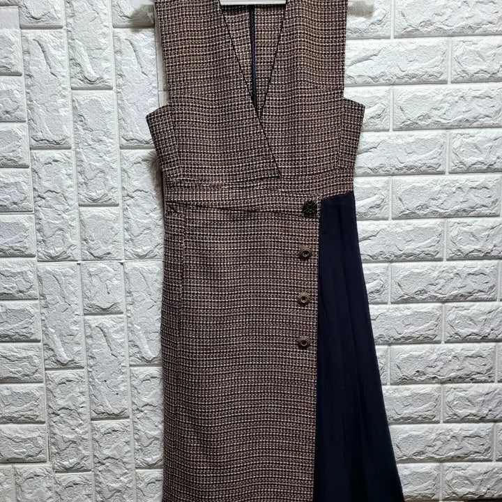 [BUNJANG] It MICHAA Check Pleated Point Dress / 잇미샤 체크 배색 플리츠포인트 원피스