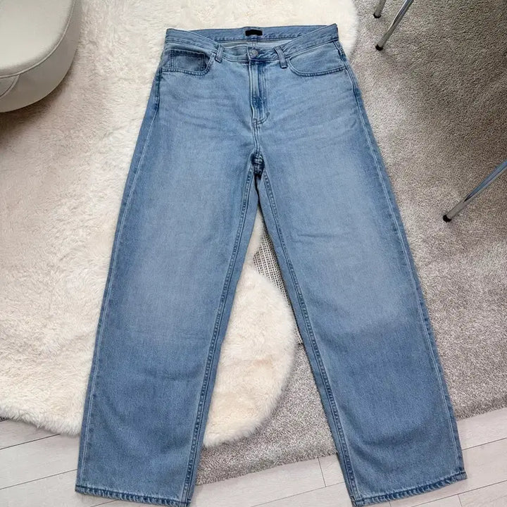 [BUNJANG] Uniqlo Wide Straight Denim Blue / [32] 유니클로 와이드  스트레이트 데님 블루