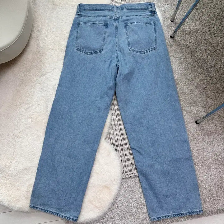 [BUNJANG] Uniqlo Wide Straight Denim Blue / [32] 유니클로 와이드  스트레이트 데님 블루
