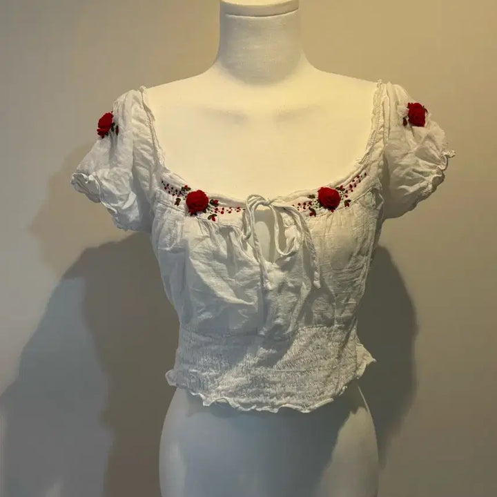 [BUNJANG] Vintage Open Shoulder Blouse / 일본 빈티지 오픈숄더 블라우스