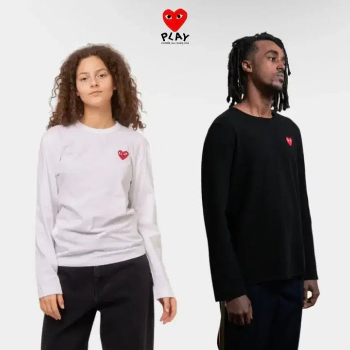 [BUNJANG] Comme des Garcons Play Long Sleeve Black/White / 특가 꼼데가르송 플레이 롱슬리브 블랙/화이트