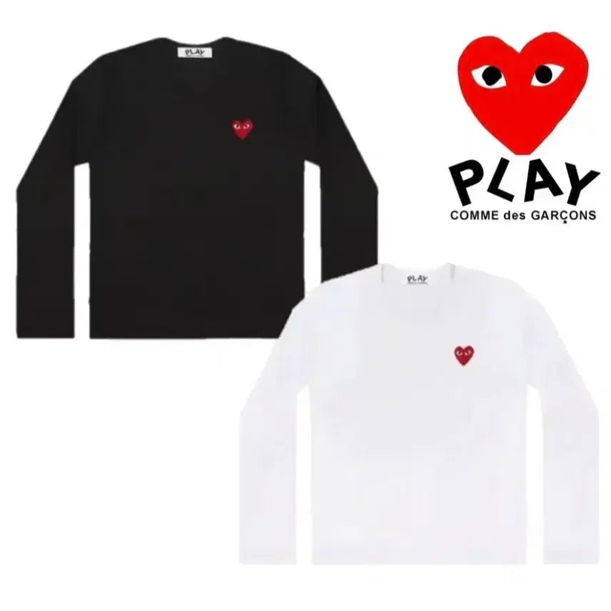 [BUNJANG] Comme des Garcons Play Long Sleeve Black/White / 특가 꼼데가르송 플레이 롱슬리브 블랙/화이트