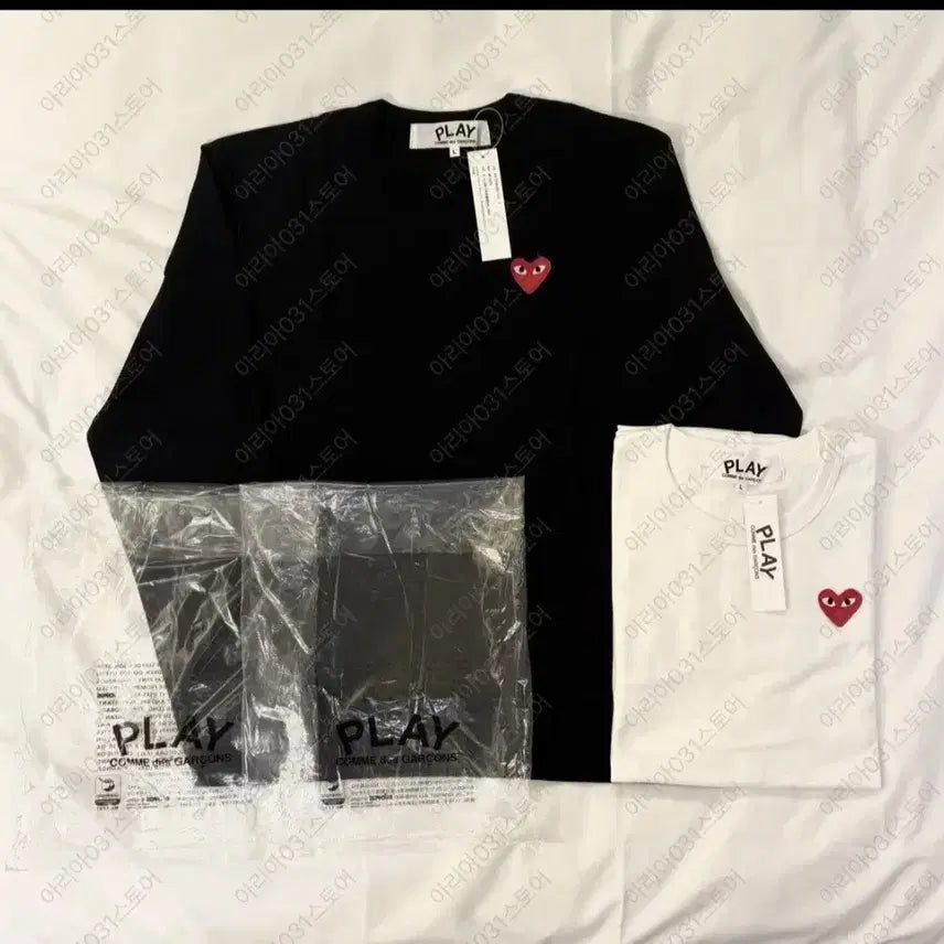 [BUNJANG] Comme des Garcons Play Long Sleeve Black/White / 특가 꼼데가르송 플레이 롱슬리브 블랙/화이트