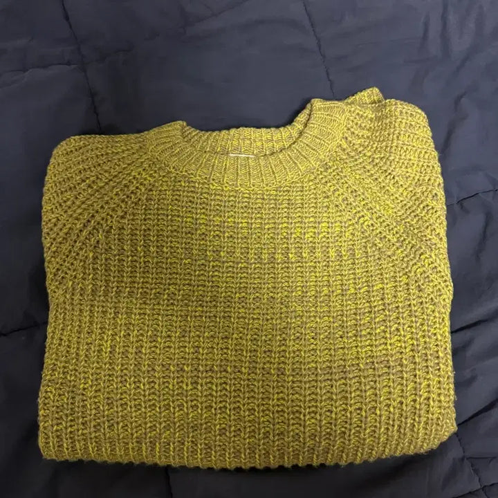 [BUNJANG] Afterpray Solar Intarsia Knit Lime / 애프터프레이 솔라 인타르시아 니트 라임