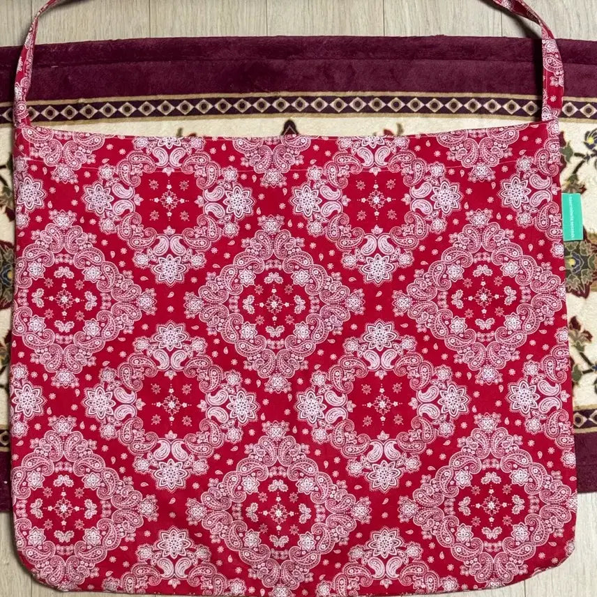 [BUNJANG] Our Minute Seconds Paisley Eco Bag Red / 아워미닛세컨즈 페이즐리 에코백 레드