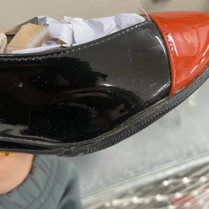 [BUNJANG] Prada Buckle Heel Black Orange 37 / 프라다 버클 힐 블랙 오렌지  37 (gr-3789)