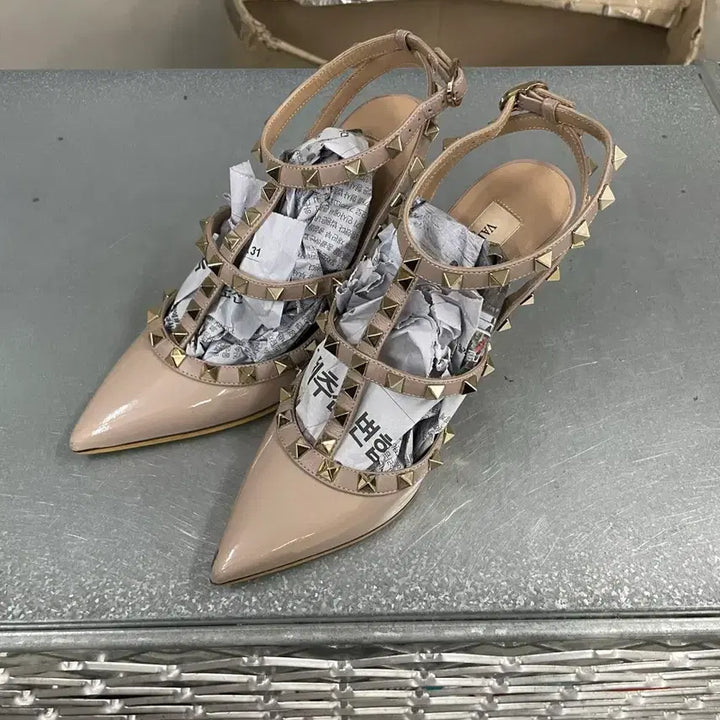 [BUNJANG] Valentino Rockstud Slingback Heels / 발렌티노 락스터드 슬링백 37 (gr-3794)