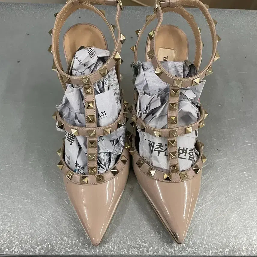 [BUNJANG] Valentino Rockstud Slingback Heels / 발렌티노 락스터드 슬링백 37 (gr-3794)