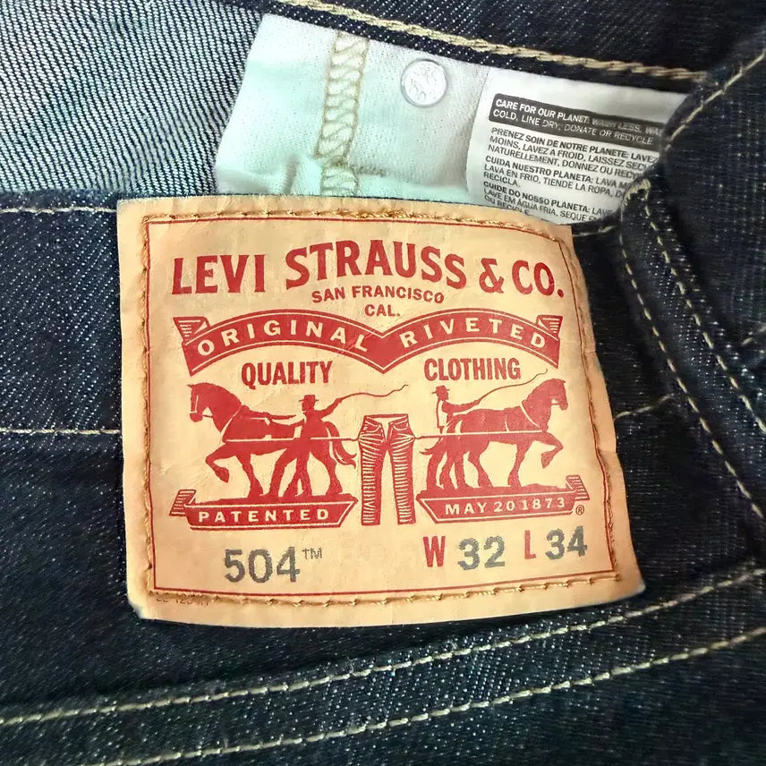 [BUNJANG] Levi's 504 Raw Denim Jeans / (P3) 리바이스 504 생지 데님팬츠