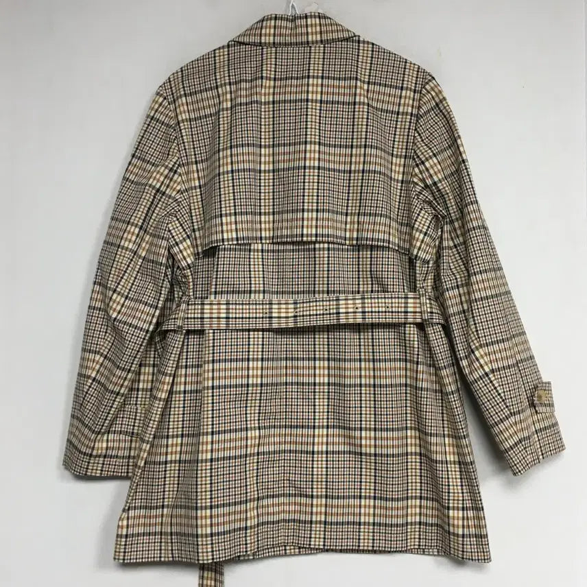 [BUNJANG] Hazzys Ladies Check Trench Coat 90 / 헤지스 레이디스 체크 트렌치코트 90