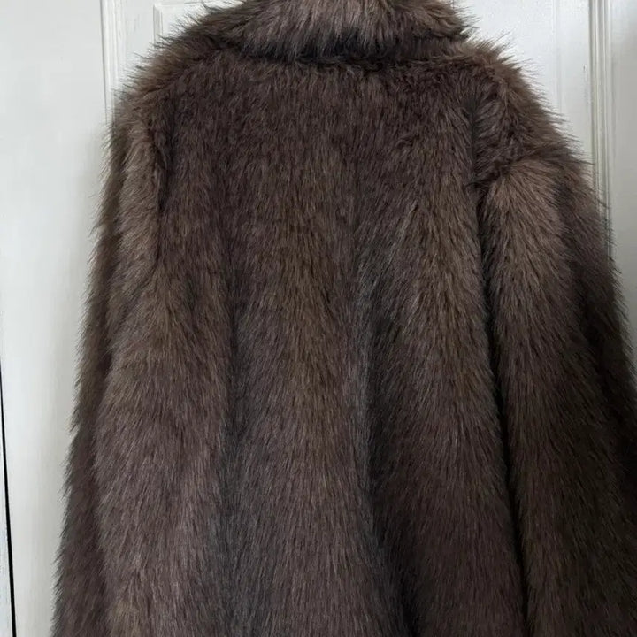 [BUNJANG] Cutout Fox Fur Jacket Brown / 컷아웃 퍼 자켓 브라운 새상품 (159000원)