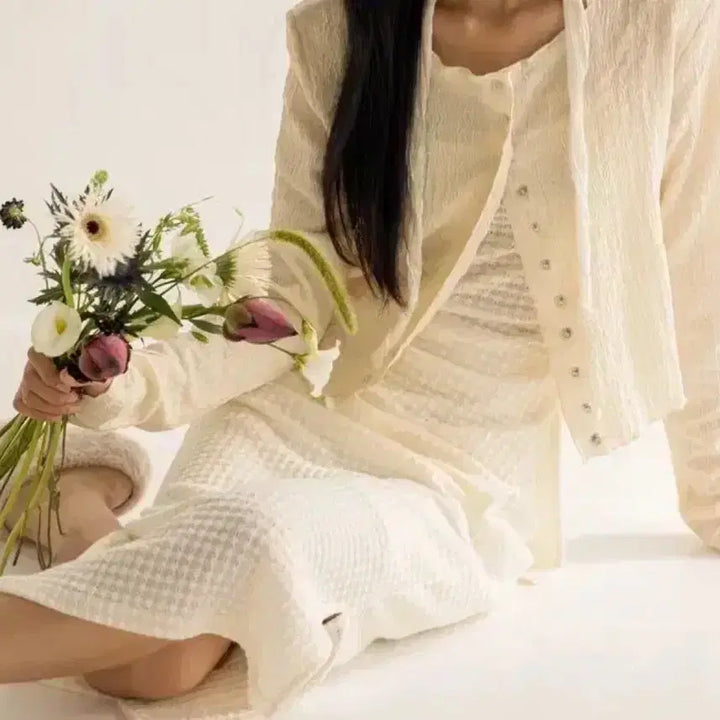 [BUNJANG] Liang Li Cardigan Cream / 리앙리에 가디건 크림