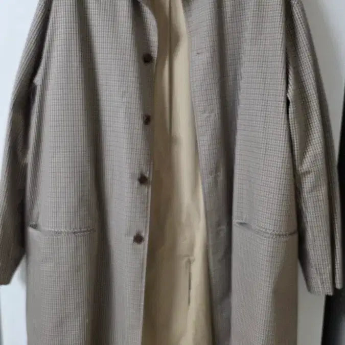 [BUNJANG] Pottery Gun Club Check Mac Coat / 포터리 건클럽체크 코튼 맥코트