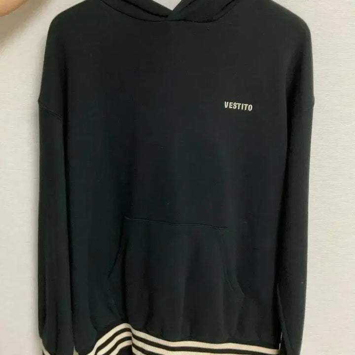[BUNJANG] VESTITO Striped Teal Hoodie / VESTITO 베스띠또 스트라이프 시보리 청록 후드티